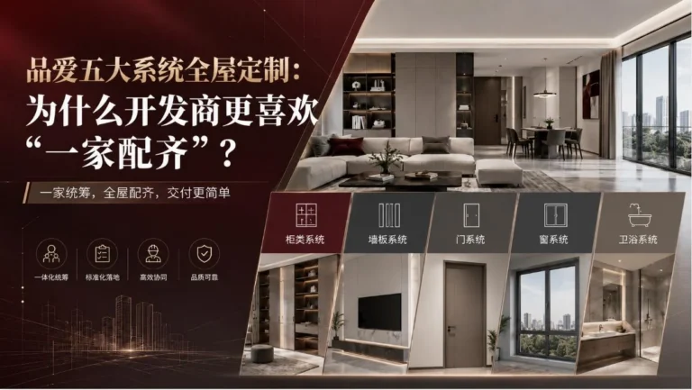 品爱五大系统全屋定制：为什么开发商更喜欢“一家配齐”？