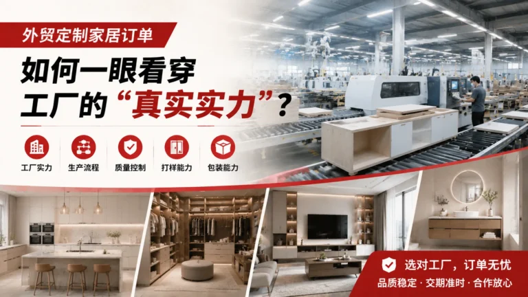 外贸定制家居订单，如何一眼看穿工厂的“真实实力”？