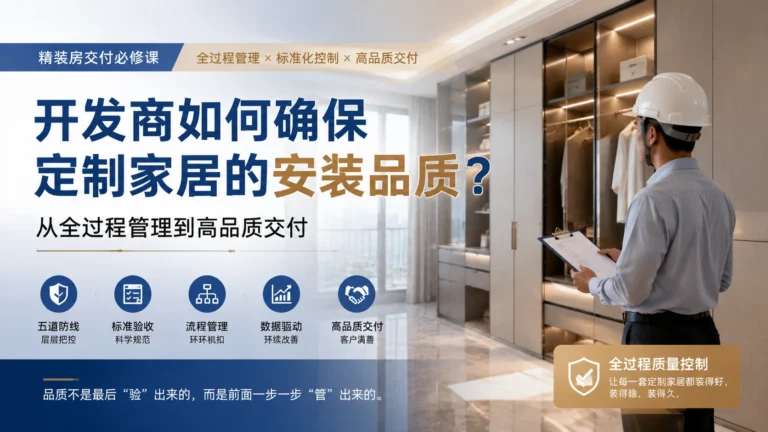 开发商如何确保定制家居的安装品质？