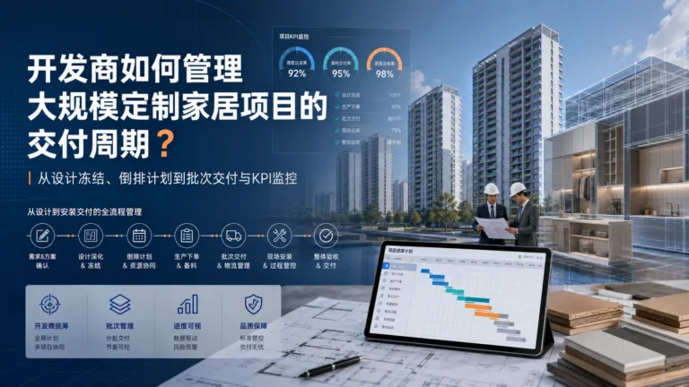 开发商如何管理大规模定制家居项目的交付周期？