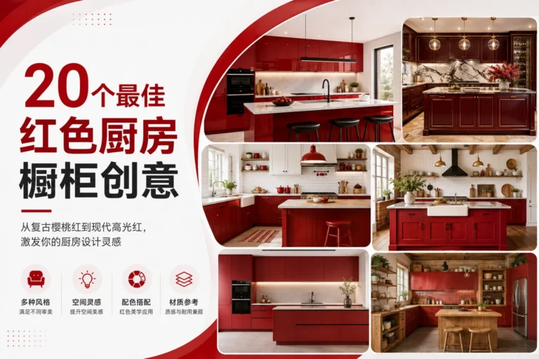 20个最佳红色厨房橱柜创意 品爱设计师定制2027最新趋势
