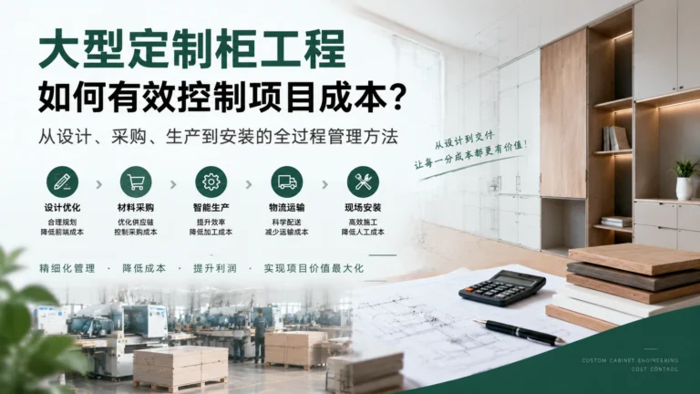 大型定制柜工程如何有效控制项目成本